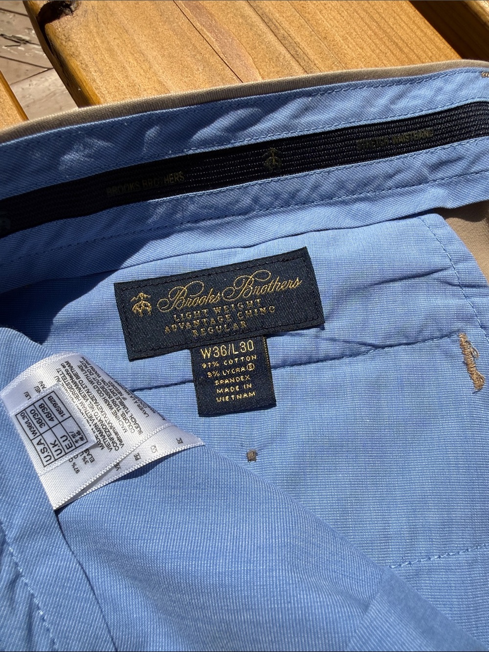 Brooks Brothers Beige Khaki Chinos - Slim Straight - Picture 3 of 3